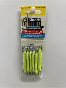 uLace Kiddos No-Tie Shoelaces - Elastic Shoe Laces for Sneakers NEON YELLOW - Picture 1 of 1