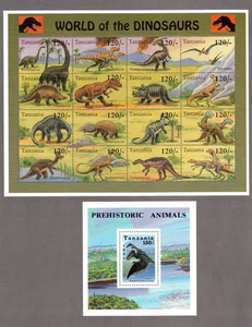 Tansania Mi.Nr. 1984-1999 + Block 146 ** / postfrisch - Dinosaurier - Bild 1 von 1