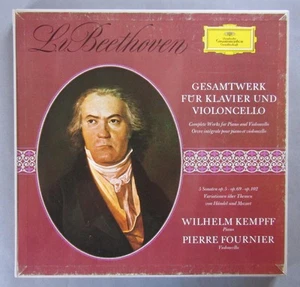 G539 Beethoven Piano & Cello Works Kempff Fournier 3LP DGG 2709 018 Stereo - Picture 1 of 4