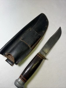 Marbles Gladstone 4,5 Zoll Messer mit feststehender Klinge, gestapeltes Leder mit Lederscheide - Bild 1 von 16