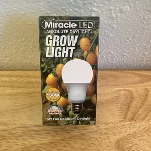 Miracle LED Lightbulb Absolute Daylight - Grow Light 14W Full Spectrum New - Picture 1 of 4