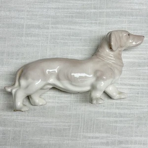 VTG Dachshund Figure Weenie Dog Datsun Multi Piebald Detailed Hand Painted Japan - Picture 1 of 24