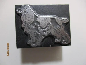 Printing Letterpress Printer Type Block Cocker Spaniel Dog Print Cut - Picture 1 of 6