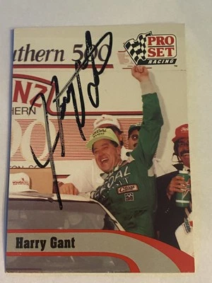 HARRY GANT HAND SIGNED 1992 PRO SET RACING #190 - NASCAR - Image 1 of 2