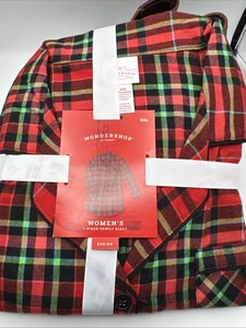 Wondershop Women’s Size XXL Plaid Flannel Matching Family Pajama Set - Picture 1 of 5