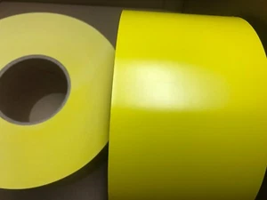 0,05€/m Etiketten Endlos Papier f. Thermotransfer Drucker 90g glänzend gelb 380m - Bild 1 von 2