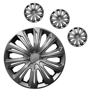 4x tapacubos universales de 14" cubierta de rueda tapacubos borde 14 pulgadas [GRIS STR - Imagen 1 de 2