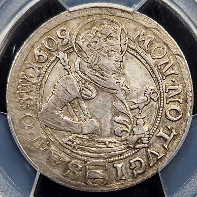 Silver 1609 Zug Switzerland Dicken | PCGS AU55 - Image 1 of 3