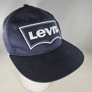 Levi's Youth Snapback Hat SZ 8/20 Blue White Embroidered Logo Adjustable Cap