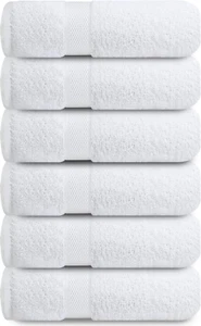100% Cotton Hand Towels for Bathroom – Ultra-Soft & Highly Absorbent, 6-Pack, Gy - Picture 1 of 9