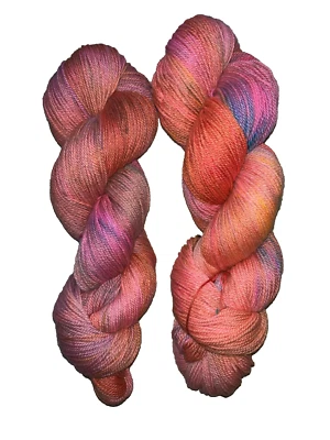 100 g Handgefärbt extrafine MERINO-edle MAULBEERSEIDE  *GOLDEN  SUNSHINE* - Bild 1 von 4