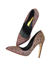 Zapatos de salón Rupert Sanderson 'Elba' tejidos leopardo iridiscente talla 37 - Imagen 1 de 7