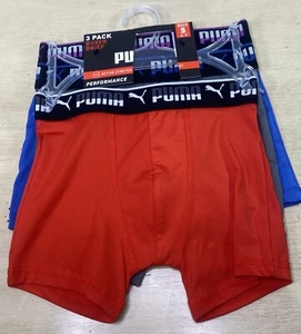 Puma Boxer Briefs Boy Size Small Sport style 3 Pack Tag Free Comfort Stretch - Picture 1 of 4