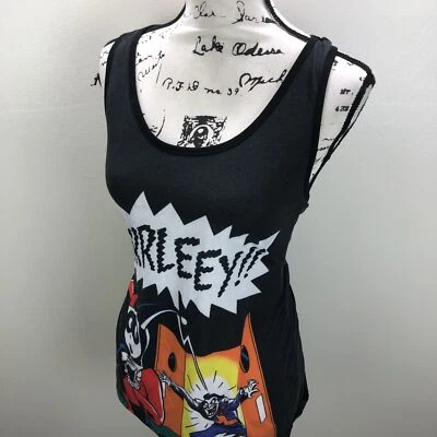 Camiseta sin mangas negra con estampado gráfico de Batman espalda deportiva para mujer talla extra grande Foto 1 de 4