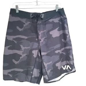 RVCA Industry Board Shorts Camo Pattern Mens Size 33 Surf Swim Beachwear 10" Ins - Picture 1 of 9