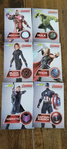 2015 SUBWAY CANADA MARVEL AGE OF ULTRON PROMO CARD SET OF 6 IRON MAN HULK THOR  - Picture 1 of 1