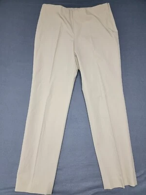 NWT~JONES NEW YORK Women's Pants Sz LARGE Side Zip Flat Front Stretch Beige - Image 1 of 4