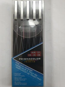 PRISMACOLOR 5er-Pack verschiedene Spitzenmarker - schwarz - 005, 01, 03, 05, 08 - neu - Bild 1 von 2