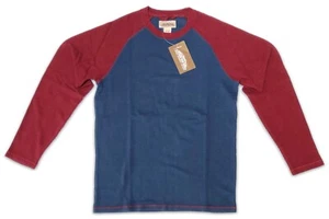 *NEW* LLBean Men's Small Katahdin Iron Works Thermal Waffle Top, Blue/Red  *NWT* - Picture 1 of 2