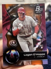 2023 BOWMAN PLATINUM LOGAN O'HOPPE RC ORANGE PARALLEL 8/25  ANGELS Card #60