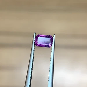 GGI Certified .97Ct Natural Corundum Kashmir Sapphire Emerald Cut Loose Gemstone - Picture 1 of 11