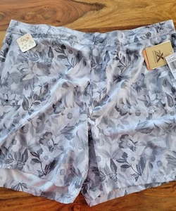 New 2XL Women's Board Shorts ZeroXposur Swim UPF 50 Tropical Gray Zip Pockets - Picture 1 of 11