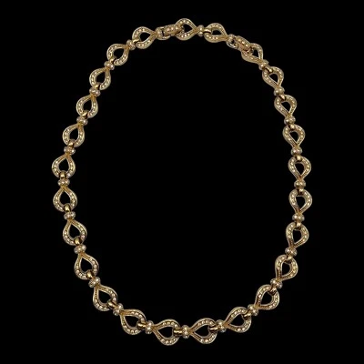 Винтажный CHRISTIAN DIOR каплевидные стразы золотистый заявление регулируемый * РЕДКАЯ * - Изображение 1 из 4