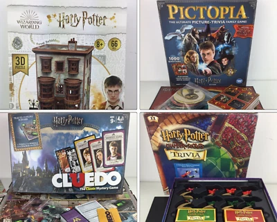 Bundle x4 Harry Potter Games & Puzzles. Pictopia, Cluedo Trivia Board Games VGC. - Image 1 of 4