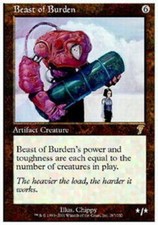 4x Beast of Burden ~ Heavily Played 7th Edition Seventh MTG Magic x4 4 UltimateM