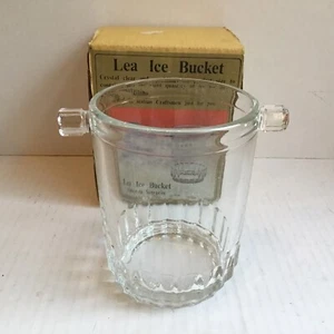 Italian Fidenza Vetraria Lea Glass Ice Bucket 1960’s Vintage Original Box - Picture 1 of 3