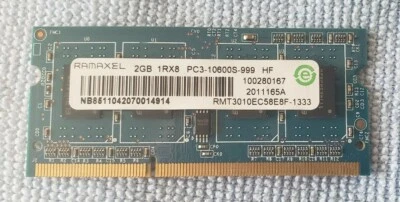 Ramaxel RMT3010EC58E8F-1333 (1x2GB) PC3-10600S-999 DDR3-1333MHz Laptop Memory - Image 1 of 2