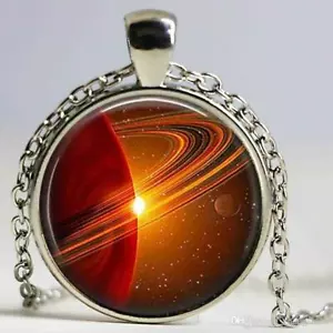 MOON SUN GALAXY pendant 20" Necklace Sterling Silver 925 chain men women gift - Picture 1 of 8