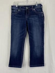 Silver Jeans Suki Capri Womens Size 27 Medium Wash Denim READ DESCRIPTION - Picture 1 of 12