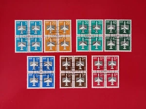 East Germany GDR DDR 1982-1985 - Planes - 5 complete sets in blocks of 4 - USED - Picture 1 of 1