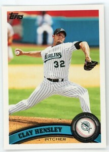 2011 Topps Clay Hensley Card #167 BASEBALL