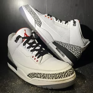 Air Jordan 3 Free Throw Line bianco cemento taglia 10,5 - Foto 1 di 11