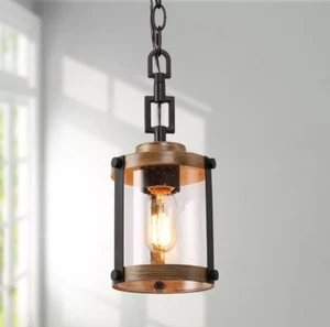 LNC Corta 1-Light Black Modern Farmhouse Hanging Pendant Island Ceiling Light - Picture 1 of 8