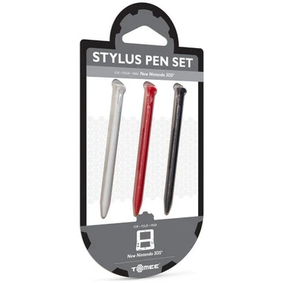 New 3DS Red, White & Black Stylus 3 Pack Set [Tomee] - Image 1 of 2
