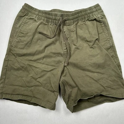 Pantalones Cortos Elásticos Vans Gama Para Hombre Pequeños Verde Ejército Calce Relajado Algodón Elástico Foto 1 de 4
