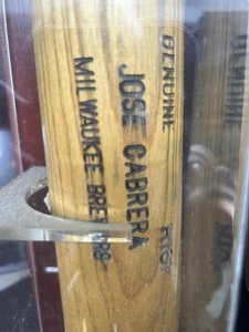 Jose Cabrera Brewers Relief Pitcher Home Run Winnin Game Bat - Picture 1 of 5