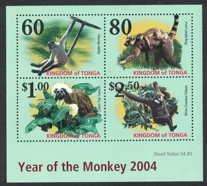 SALE Tonga Lemur Chinese New Year of the Monkey MS 2004 MNH SG#MS1593 - Picture 1 of 1