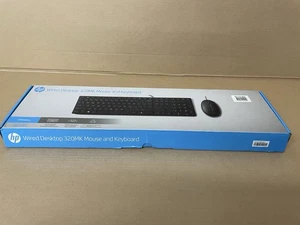 HP Wired Desktop 320MK Mouse and Keyboard - New - Sealed - Picture 1 of 4