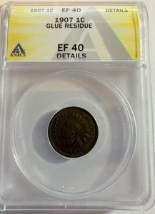 1907 Indian Head Cent - ANACS EF 40 Details - Freshly Graded / New Holder - Picture 1 of 4