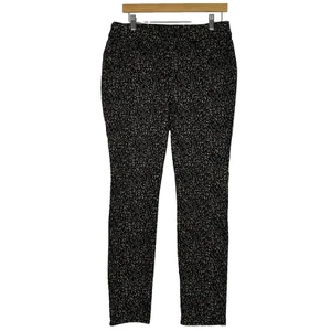 Chicos Jeggings Damen Größe 8 Schwarz Hellbraun Tiermotiv Slim Pull-On Stretch Hose - Bild 1 von 13
