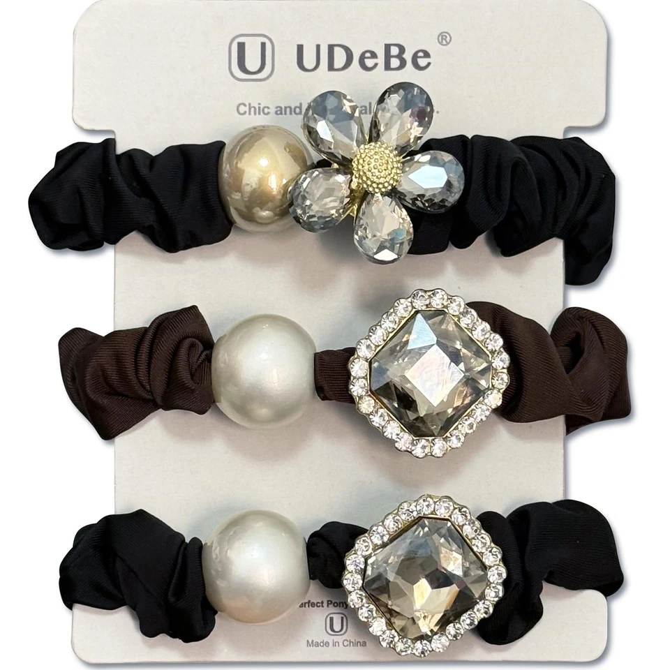 Paquetes de 3 corbatas para el cabello de seda - Súper suaves y finos, suaves... Foto 1 de 4