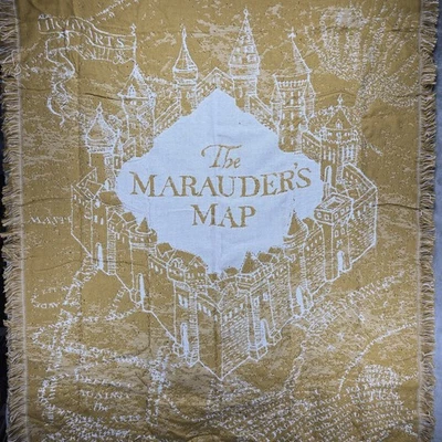 Harry Potter Mapa Merodeador Manta Tapiz Tejido Jacquard 46x 59 Northwest Co Foto 1 de 4