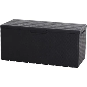 TOOMAX Kissenbox Portofino 340 Liter Rattan/Holzoptik, Kunststoff anthrazit - Bild 1 von 12