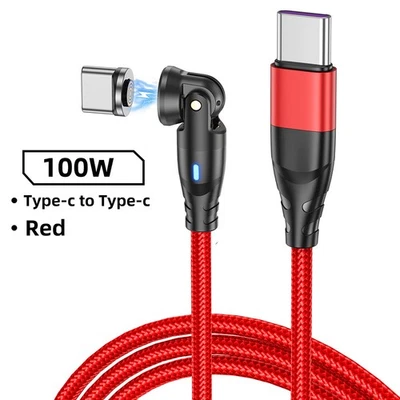 Magnetic PD 100W Type C to Type C Cable 5A Fast Charging Cord For Samsung iPhone - Image 1 of 4