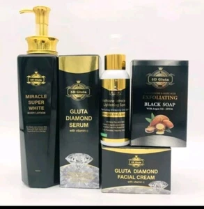 LUXE 5D Glutathione Diamo Caramel Skincare Bodylotion Set 4pieces Glow &Shine - Bild 1 von 5
