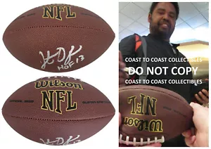 Jonathan Ogden Baltimore Ravens UCLA firmato NFL football proof certificato di autenticità autografato - Foto 1 di 3